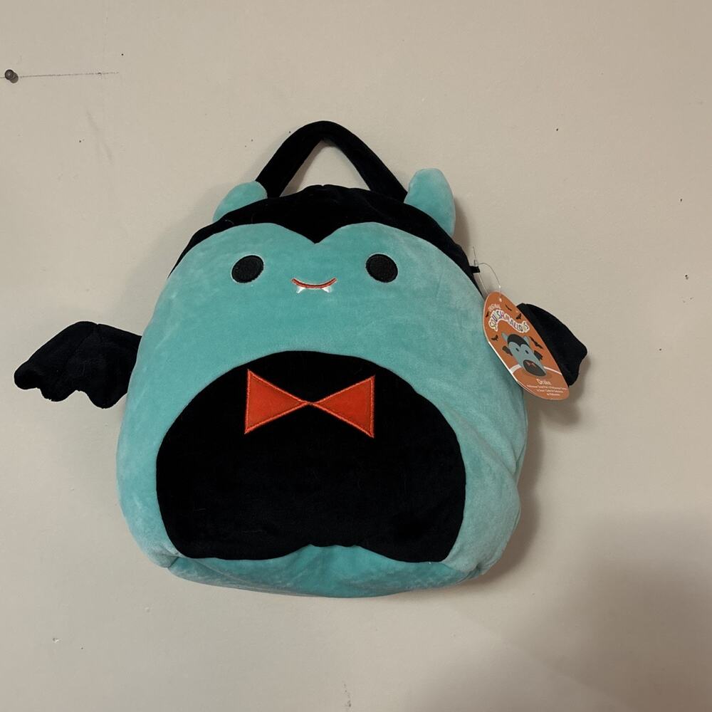 Squishmallows 2023 Halloween 12" Drake the Vampire Plush Pail Treat Bucket BNWT!